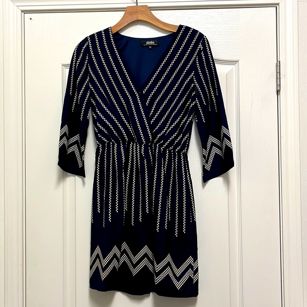 Lulu’s Navy Patterned Dress - Size XS